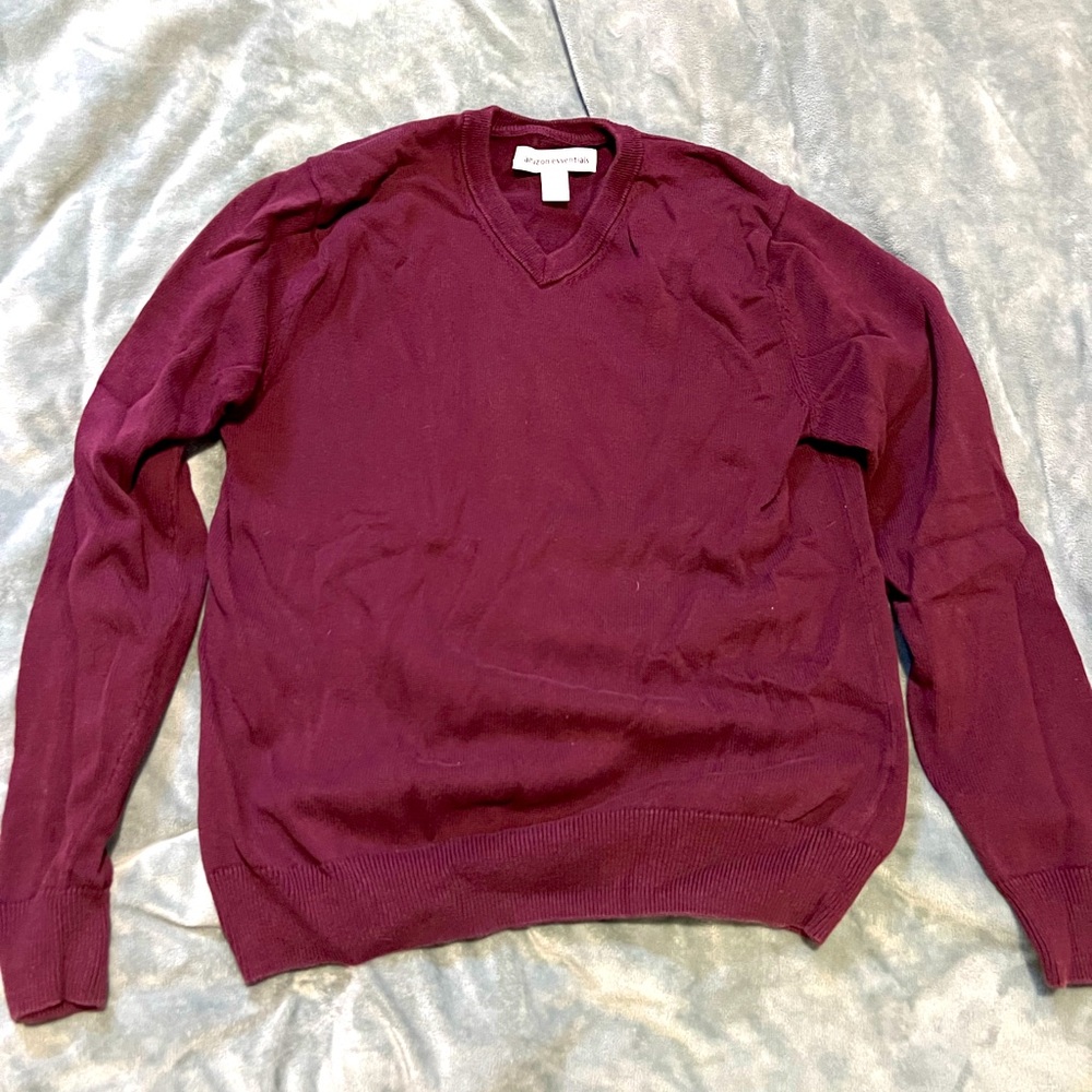 Maroon, v-neck sweater from Amazon
